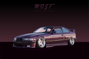 Vector illustration BMW e36 coupe