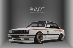 Vector illustration BMW e30 coupe