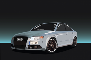 Векторная графика Авто AudiA4