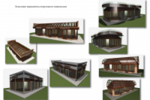 Эскизные варианты торгового павильона
