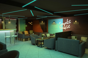Интерьер кальянной «Smoke House»