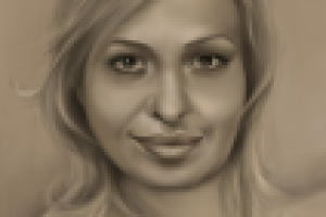 портрет сепия