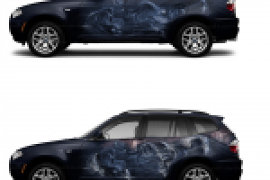 эскиз аэрографии на авто "Кракен" 2