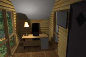 кабинет над террасой бани 6х6 2