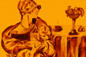 дама в кафе