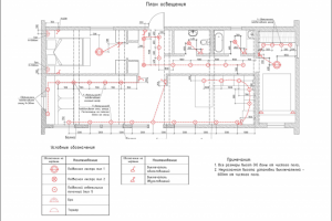 План освещения жилого дома