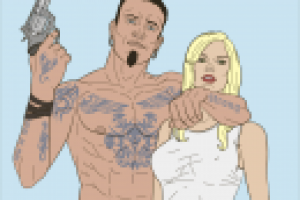 Иллюстрация в стиле GTA