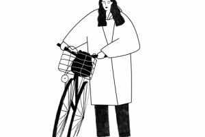 Девушка с велосипедом