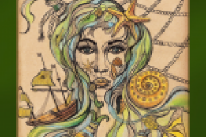 Русалка (цв.карандаши+тушь)