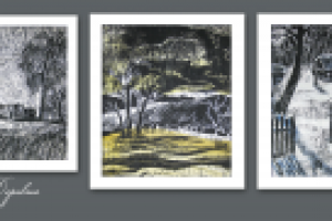 Деревня(смешанная техника:тушь,воск,акварель)