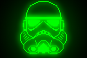 Неоновый шлем штурмовика из вселенной Star Wars