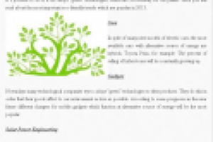 Some Eco-friendly Trends