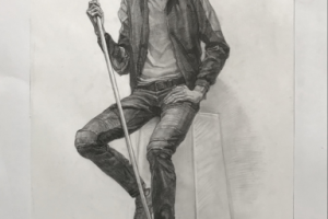 Мужская фигура. Рисунок. Канадаш