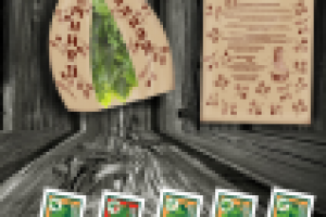 Этикетка и пакет для банных веников