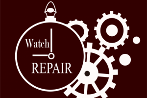 Логотип ремонт часов Watch Repair