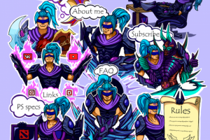 Стикеры для канала на Twitche