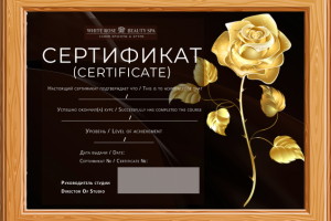 Сертификат SPA-салона