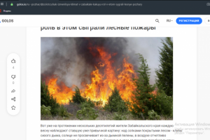 Влияние лесных пожаров на изменение климата в Забайкальском крае