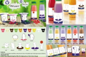 Серия упаковок молочной продукции