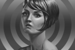 стилизованный портрет. вектор.