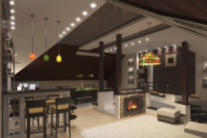 Интерьер мансардного этажа_ракурс 01