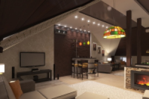 Интерьер мансардного этажа_ракурс 02