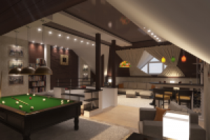 Интерьер мансардного этажа_ракурс 04