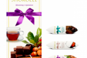 Вариант упаковки конфет и плитки шоколада