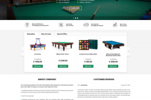 Интернет-магазина по продаже бильярдов и игр