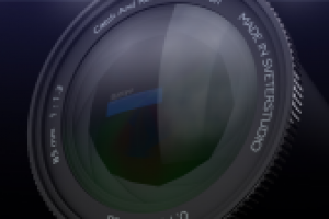 Линза объектива с диафрагмой