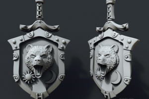 подвеска медведь 3D модель