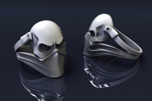 кольцо череп 3D модель