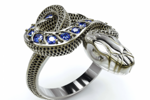 кольцо змея 3D модель