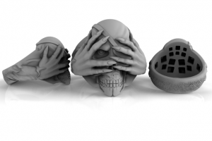 кольцо череп 3D модель