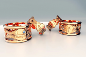 обручальные кольца 3D модель