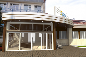 Проектирование и визуализация входной группы санатория "Чажемто"