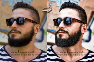 "Брутальная" ретушь \ прорисовка бороды