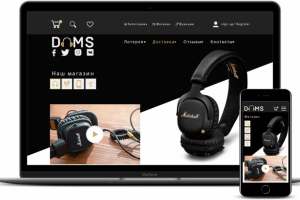 Адаптивный лендинг наушников