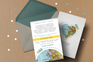 Свадебные приглашения в стиле "путешествий"