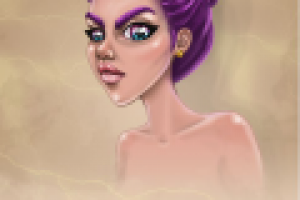 Мисс с фиолетовыми волосами