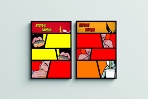 Меню для кафе или ресторана в стиле комикс