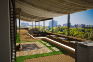 Дизайн Террасы для ожидания клиентов 2/ Новосибирск