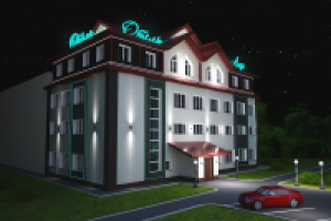 Подсветка фасадов / Отель "Аир" Владивосток