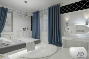 Дизайн и визуализация спальни для девушки