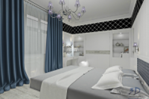 Дизайн и визуализация спальни для девушки