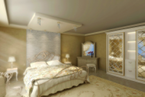 Спальная комната в загородном доме