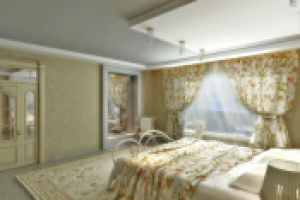 Спальная комната в загородном доме