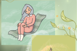 Сюжетная иллюстрация с простым фоном