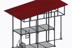 Навес двухуровневый