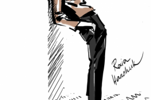 Девушка у стены